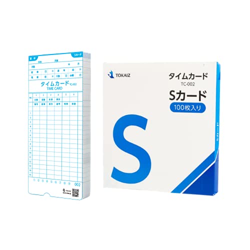 タイムカード Sカード/-/- ・パッケージ個数:1 ・商品名称：タイムカード ・ブランド：TOKAIZ ・型番：TC-002 ・商品仕様：カード番号001〜100 (100枚入り)(月ごと100人ま
