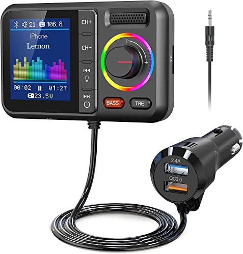モダングレー/ワンサイズ/BT98 ・電波法認証取得 (番号204-B00019) ・？？Quick Chager3.0急速充電 & Siri/Google音声アシスタント:この車載FMトラン