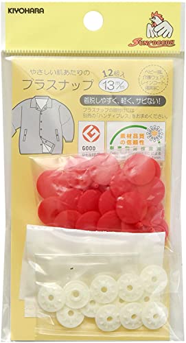 プラスナップ13mmレッド/13mm/SUN15-74 ・Style:プラスナップ13mm Color:レッド ・パッケージ個数:1 ・糸 ・ 針 不要で取り付けられる プラスナップ の 業務用 ・ 