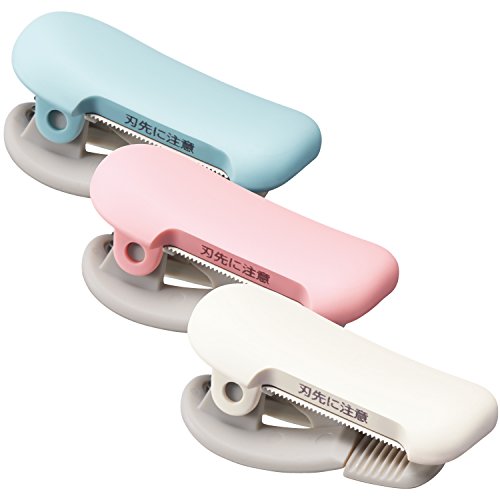 10~15mm幅用3色セット(ブルー、ピンク、ホワイト)/-/T-SM400X3C ・パッケージ個数:1 ・軽い力でまっすぐ切れるテープカッター「カルカット」にクリップタイプが登場。マスキングテープの