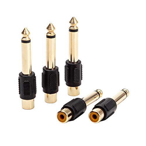 標準-RCA/5個/- ・Size:5個 ・パッケージ個数:1 ・6.35mmモノラルオス−RCAメス ・金メッキ端子、腐食と変色を防止し、音質の低下を最大限に軽減します。 ・オーディオインタフェース