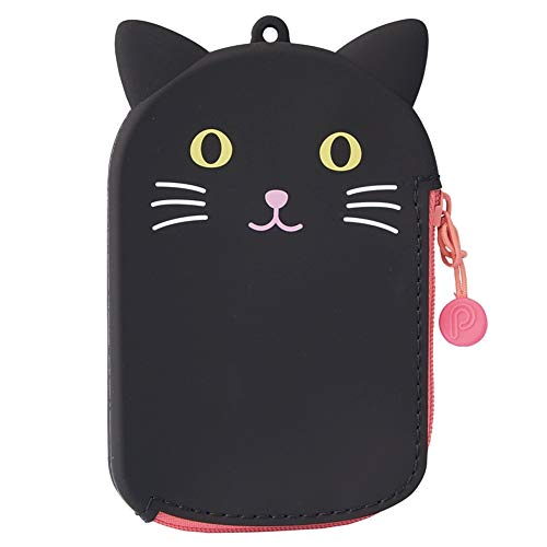 かわいいクロネコ/1個 (x 1)/A7784-3 ・Color:クロネコPattern Name:単品 ・パッケージ個数:1 ・商品 カードと小物をまとめて持ち運べるパスポーチ ・裏面 ICカードが