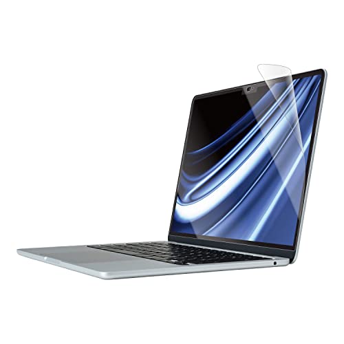 フィルム単品クリア/Mac Book Air 13.6インチ 高光沢/EF-MBA1322FLTG ・パッケージ個数:1 ・時間の経過とともに気泡が目立たなくなる特殊吸着層を採用したエアーレスタイプで