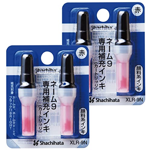 赤 2セット/-/XLR-9N 2 ・パッケージ個数:1 ・【入数】2個セット 【インキ交換】カートリッジ式 ・【インキ色】朱 【インキ】 顔料系 【用途】ネーム9・ネーム9Vivo・ブラック11BR