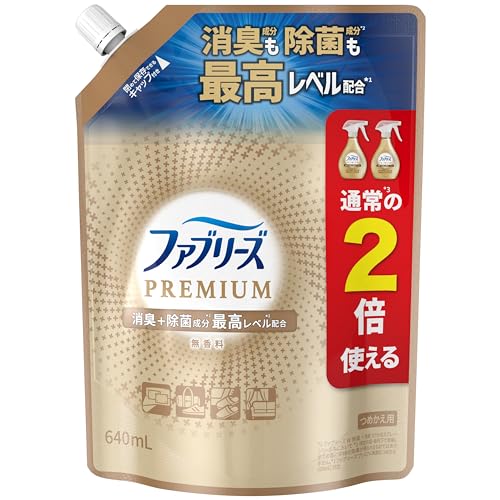 無香料-/詰替/4987176207883 ・Pattern Name:無香料Size:詰替 ・パッケージ個数:1 ・消臭成分も除菌成分も最高レベル*のプレミアムシリーズ・金のファブリーズ＊ファブリー