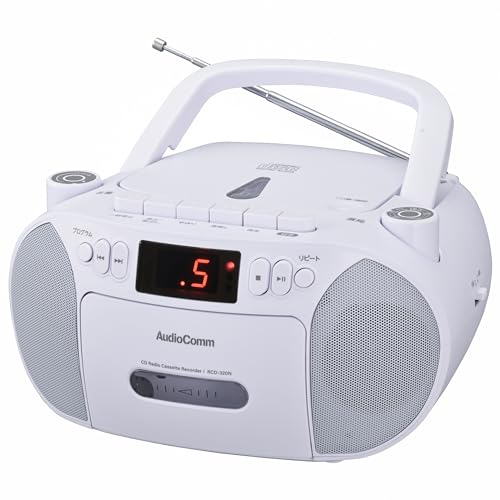 ホワイト/-/RCD-320N-W ・Color:ホワイト ・パッケージ個数:1 ・【 特 長 】 ◆口径56mmスピーカー2基搭載、最大出力1.0W×2のステレオサウンドが楽しめます ◆カセットテー