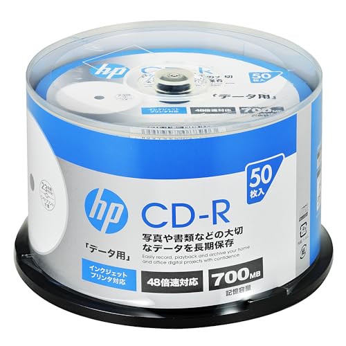 50枚スピンドルホワイト/CD-R(Data)/- ・Pattern Name:単品 ・パッケージ個数:1 ・50枚パック ・記録容量：700MB ・盤面印刷:○（ホワイト） 範囲:22mm-118m