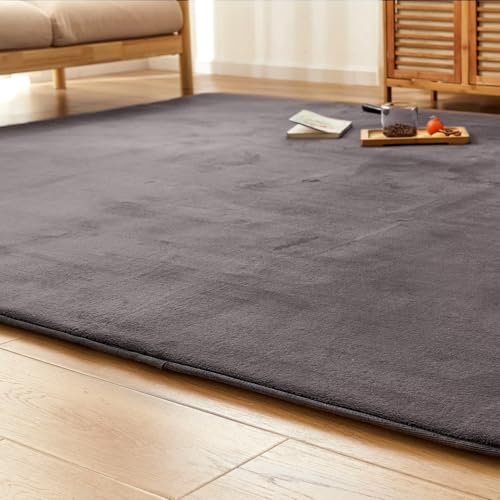 ダークグレー/130×185cm/- ・Size:130×185cm Color:ダークグレー ・極厚25mm極厚25mmカーペットは高反発ウレタンを使用し、優れた反発力を持つので、加重されても直ぐに