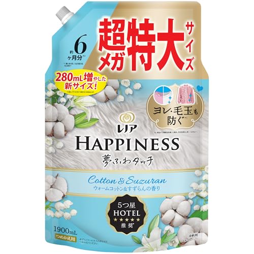 -/詰め替え 1900m L/- ・Size:詰め替え 1900m LPattern Name:ウォームコットン & すずらん ・パッケージ個数:1 ・レノアハピネス夢ふわタッチは、5つ星ホテ