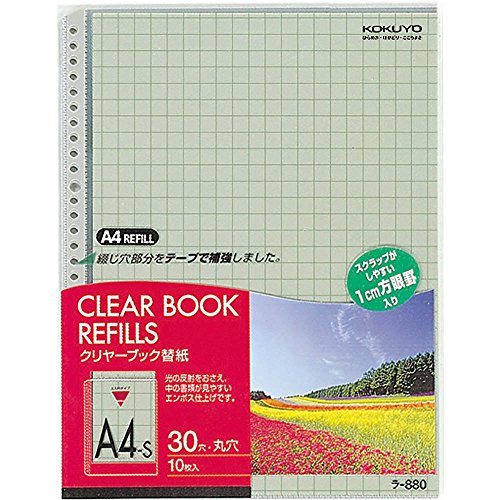 グレー/A4/ラ-880N ・Size:A4 ・パッケージ個数:1 ・寸法 2×231×302mm ・サイズ A4-S ・穴数 2/4/30穴対応 ・ポケット内寸法(タテ×ヨコ) 298×215mm