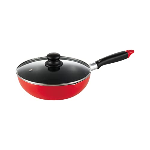 フライパン24cm(ガラス蓋付)レッド/24cm/HB-6144 ・Style:フライパン24cm(ガラス蓋付) ・パッケージ個数:1 ・製品サイズ:(約)全長42×幅25.5×高さ12.5cm(ガラ