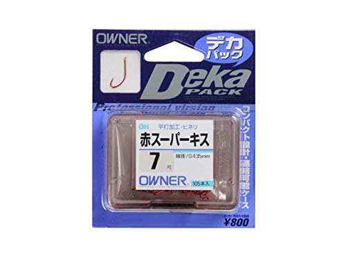 7号赤/7号/11352 ・パッケージ個数:1 ・オーナー OHデカパック 赤スーパーキス (キス針)吸い込みの良さが際だつモデルですオーナー キス針