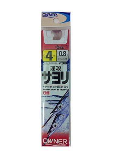 4号淡紫/4号-0.8/20655 ・パッケージ個数:1 ・速攻サヨリ糸付 淡紫 ・形態：糸付 ・魚種：サヨリ アジオーナー 糸付針●一瞬のアタリを貫く鋭い鈎先