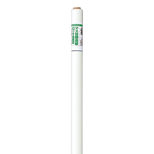 10m巻ホワイト/78.8cm×10m/マ-10 ・Style:10m巻 ・パッケージ個数:1 ・マルアイ 模造紙 白 ロール 大判 マス目 50mm 方眼紙 788mm幅 10ｍ巻 マ-10