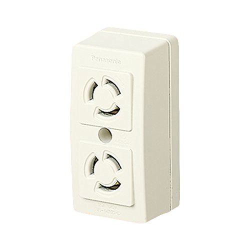 接地コンセント(2P)個包装なし/ダブル(送り端子付)・15A125V/WK2312W ・Color:個包装なしSize:ダブル(送り端子付)・15A125VStyle:接地コンセント(2P)Patt