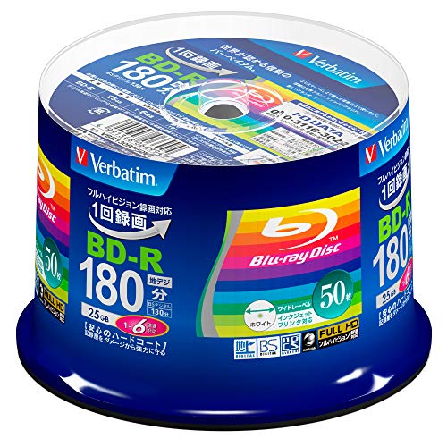 50枚スピンドルホワイト/1回録画 25GB/FBA VBR130RP50V4 ・Size:1回録画 25GBStyle:50枚スピンドル ・パッケージ個数:1 ・品種:録画用 BD-R(25GB) 