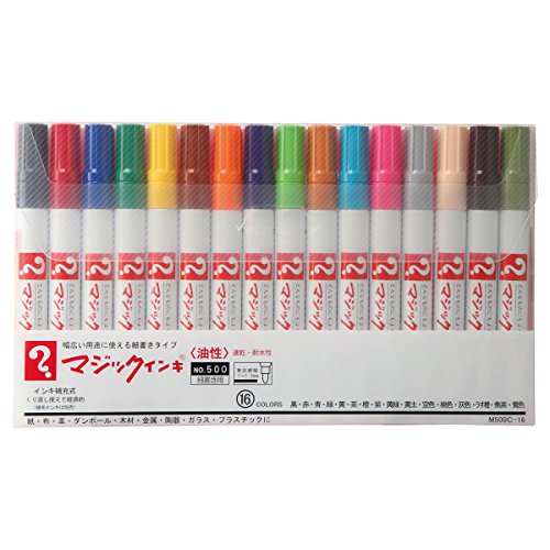 細字16色セット/-/M500C-16 ・パッケージ個数:1 ・本体サイズ/重量:(単品)139x15x15mm/17g ・パッケージサイズ:244x143x17mm/325g ・筆記線幅:1~1.5