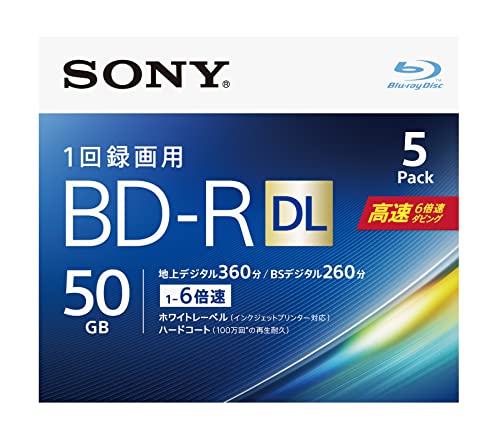 -/5枚地デジ約30時間/5BNR2VJPS6 ・Size:5枚地デジ約30時間 ・パッケージ個数:1 ・大切な映像の保存用ディスクに最適。傷・埃・汚れに強い高性能なハードコートを採用 ・規格:映像用
