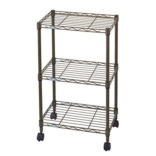 スリムラック3段ブラウン/(約)幅45.5×奥行29.5×高76cm/LCR45-3BR ・Color:ブラウンStyle:スリムラック3段 ・パッケージ個数:1 ・本体重量(約):3.65kg ・材