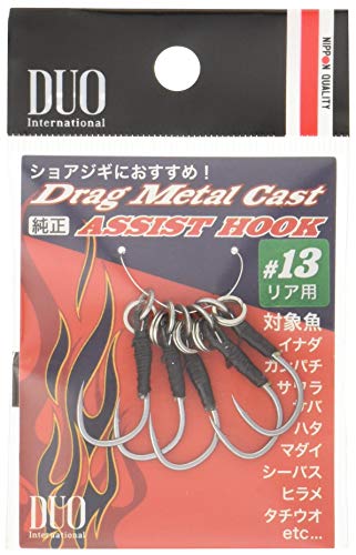 シングルリアフッククリア/#13/DC-RS #13 ・パッケージ個数:1 ・サイズ:#13 ・対応モデル:スロー20g/30g/40g ・入数:1パック5本入 ・●ショアキャストジグの新定番ドラッグ