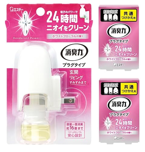 ホワイト/60ml/- ・Flavor Name:ホワイトフローラルPattern Name:本体+つけかえ2個 ・パッケージ個数:1 ・【電子のパワーで24時間ニオイをクリーン】LDKなどの広いお部
