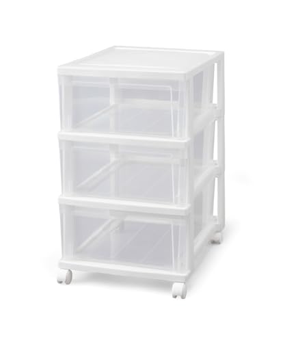 チェストホワイト/2個セット/NSCLZ-503×2 ・パッケージ個数:1 ・質量(3段の場合):約3.49kg、セット内容:3段×2個 ・主要材質/天板・フレーム・引出:ポリプロピレン/キャスター: