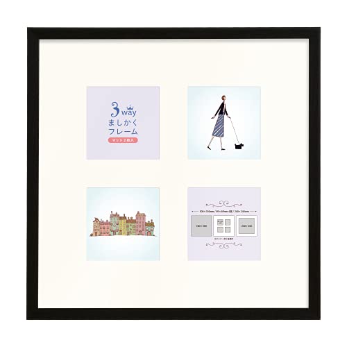 縦横通用ブラック/30角/3SQFR-30BK ・Color:ブラックSize:30角Style:縦横通用 ・パッケージ個数:1 ・外寸： 317×317mm、内寸： 300×300mm、窓寸： 29