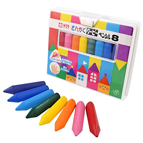 バラ8色/8個 (x 1)/FYL8 ・パッケージ個数:1 ・特徴1はじめてのおえかきにピッタリのさんかくクーピー。赤ちゃんの小さな手でも握りやすい三角形のクーピーです。 ・特徴2クレヨンのような発色