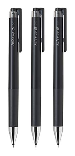 黒/-/LJP 20S5 B ・パッケージ個数:3 ・サイズ: 最大径φ 10.5mm 全長 142.8mm ・インキ: 水性顔料ゲルインキ ・方式: ノック式 ・ペン先: 極細 0.5mm