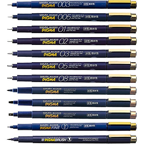 ジャパニーズ黒/-/- ・単品本体サイズ縦135×横11mm ・用途ノート、手帳、イラスト、感熱複写、製版、図面、保存書類、重要書類、コミック、スケッチ、パターンアート ・セット内容全12種類 (カラ