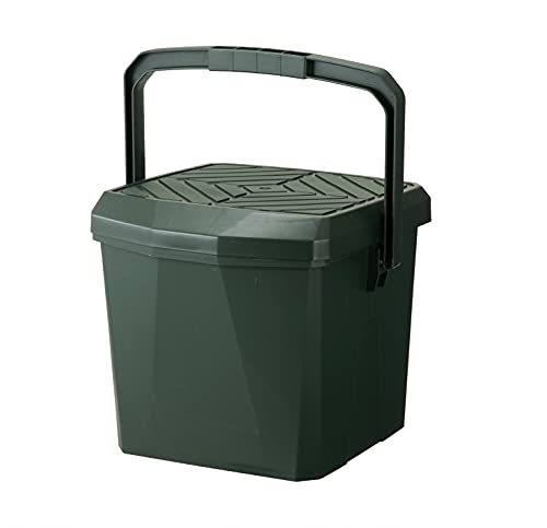 18L 蓋・中バケツ付モスグリーン/本体＝幅34×奥行34.5×高さ28.5cm 中バケツ＝幅26×奥行28.5×高さ22cm/S18 ・Style:18L 蓋・中バケツ付 ・パッケージ個数:1 ・サ